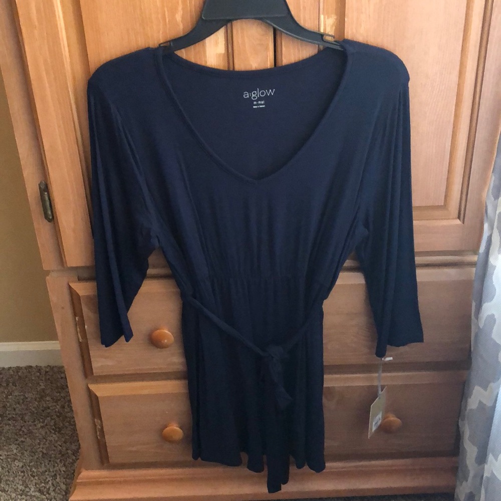 Navy maternity shirt